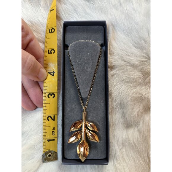 Georg Jensen Magnolia leaf Pendant + Chain Ornament 2016 Helena Rohner Denmark - Picture 5 of 6